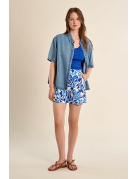 Short taille haute, imprimé