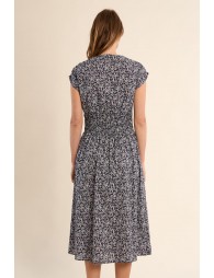 Robe midi, fleurie