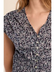 Robe midi, fleurie