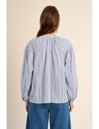Cotton blouse, striped