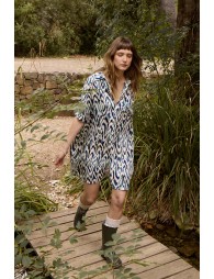 Short shirt dress, printed