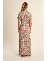 Robe longue et fluide, imprimée cashemire