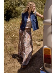 Long skirt, cashmere print