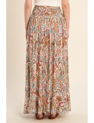 Long skirt, cashmere print