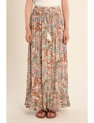 Long skirt, cashmere print