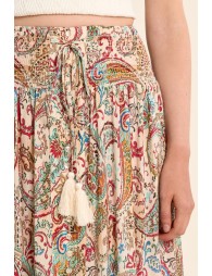 Long skirt, cashmere print