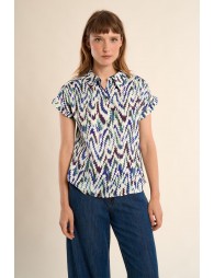 Top de mujer de manga corta, con estampado.