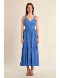 Long dress with ruffles