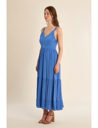 Robe longue à volants