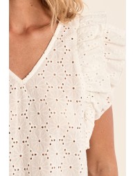 Cotton top, broderie anglaise