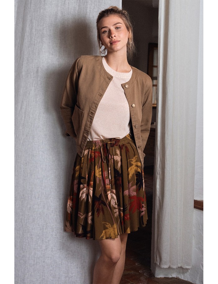 Short skater skirt, printed