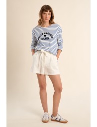 Camiseta de mujer de manga larga, con estampado.