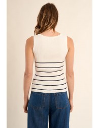 Ribbed sailor tank top