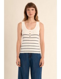 Top de mujer de tirantes, estampado rayas.