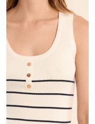 Top de mujer de tirantes, estampado rayas.