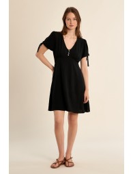 Robe courte avec manches nouables