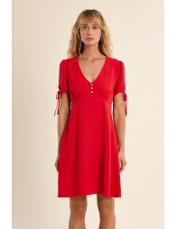 Robe courte avec manches nouables