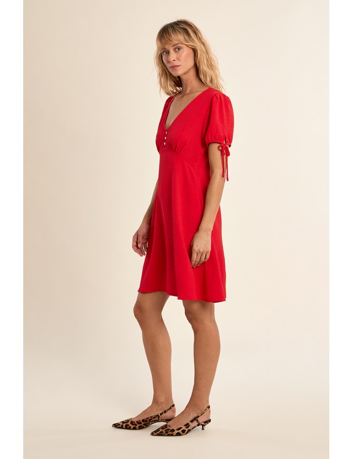Robe courte avec manches nouables