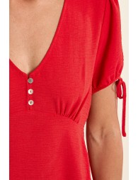 Robe courte avec manches nouables