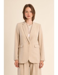 Blazer de mujer de manga larga, cuello y solapa.