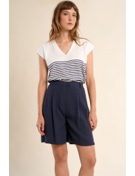 High Waisted Blazer Shorts