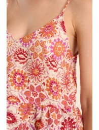 Top de mujer lencero, con estampado.