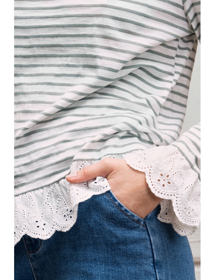 Long-sleeved cotton T-shirt