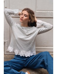 Long-sleeved cotton T-shirt