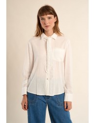 White shirt with lace tie