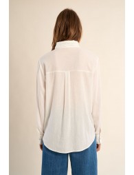 Chemise blanche avec cravate en dentelle