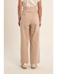 Flowy, high-waisted trousers