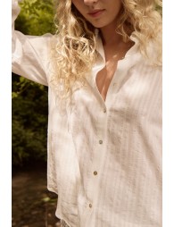 Chemise longue, rayée