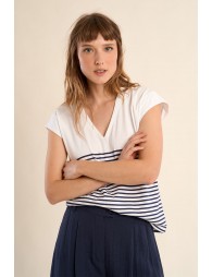 Top sans manches, rayé