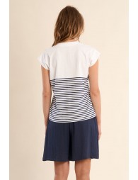 Sleeveless, striped top