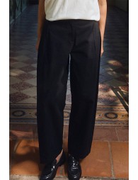 Cotton trousers, barrel cut