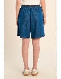 Short de mujer vaquero, con lazada.