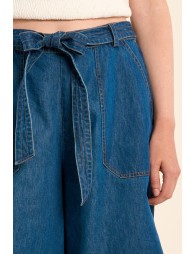 Cotton shorts, denim effect