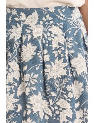 Printed mini skirt, in cotton