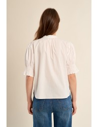 Cotton blouse, embroidered details