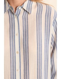 Chemise en coton, rayée