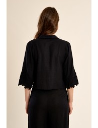 Cropped blouse, cotton