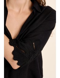 Chemisier crop, en coton