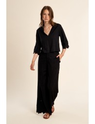 Pantalon droit, en coton