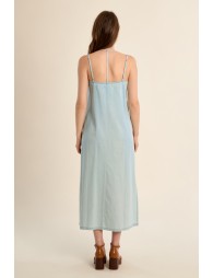 "Long dress, in lyocell"