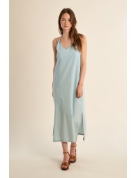 "Long dress, in lyocell"