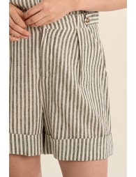 Cotton shorts, striped