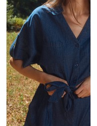 Combinaison short nouable à la taille