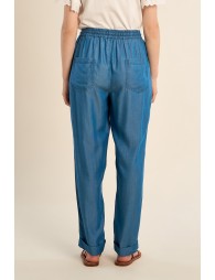 Lyocell trousers, carrot cut