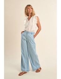 Pantalón de mujer largo, vaquero.