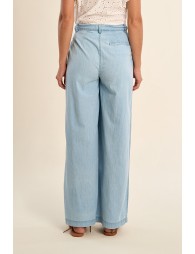Pantalon en lyocell, coupe large